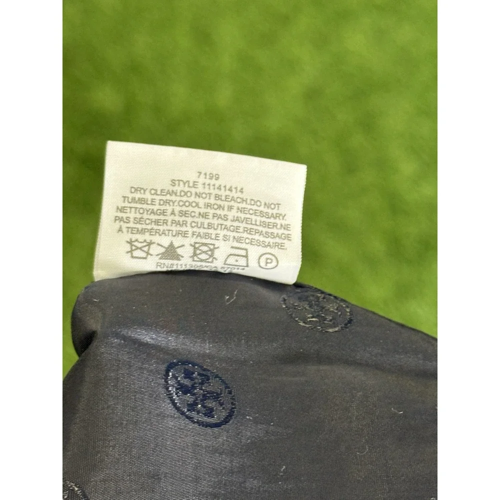Tory Burch Evie‎ Career Dress Size 10 Woven Neutral Tan Blue Quiet Luxury
